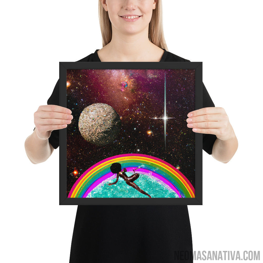 Swimming In The Rainbow Void Framed Photo Paper Poster