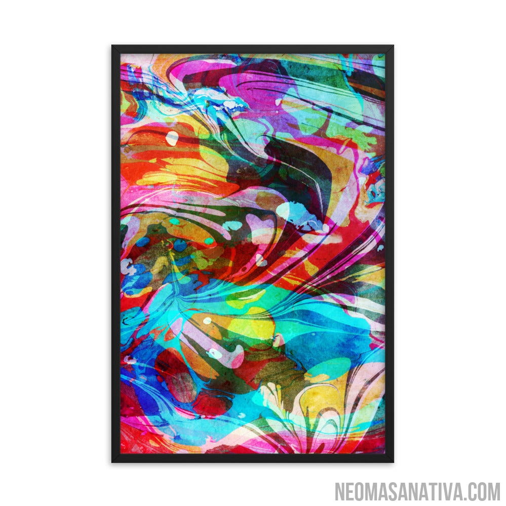 Waves of Vibes Framed Photo Paper Poster