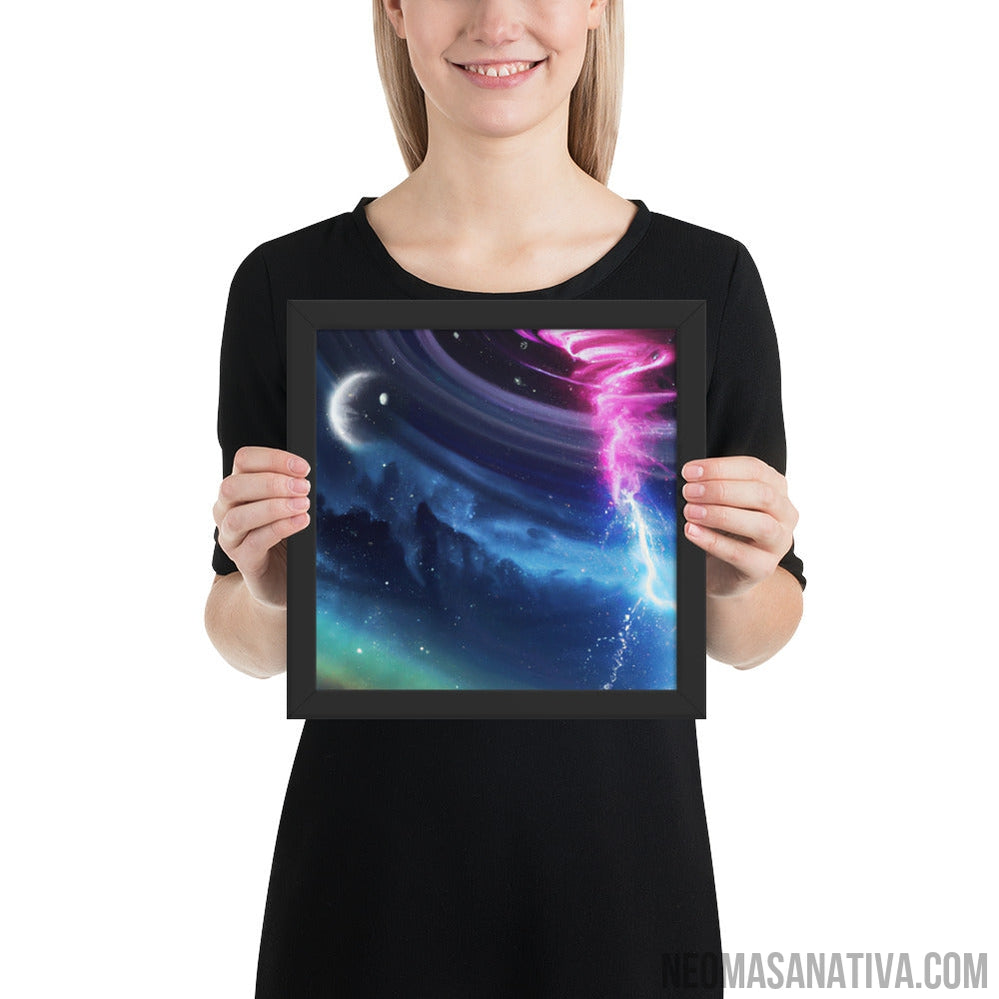 Cosmic Storm Framed Photo Paper Poster