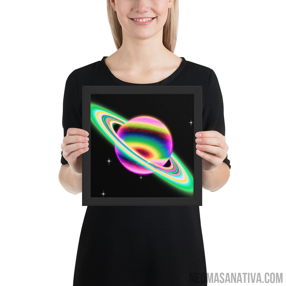 Neapolitan Chromatic Planet Framed Photo Paper Poster