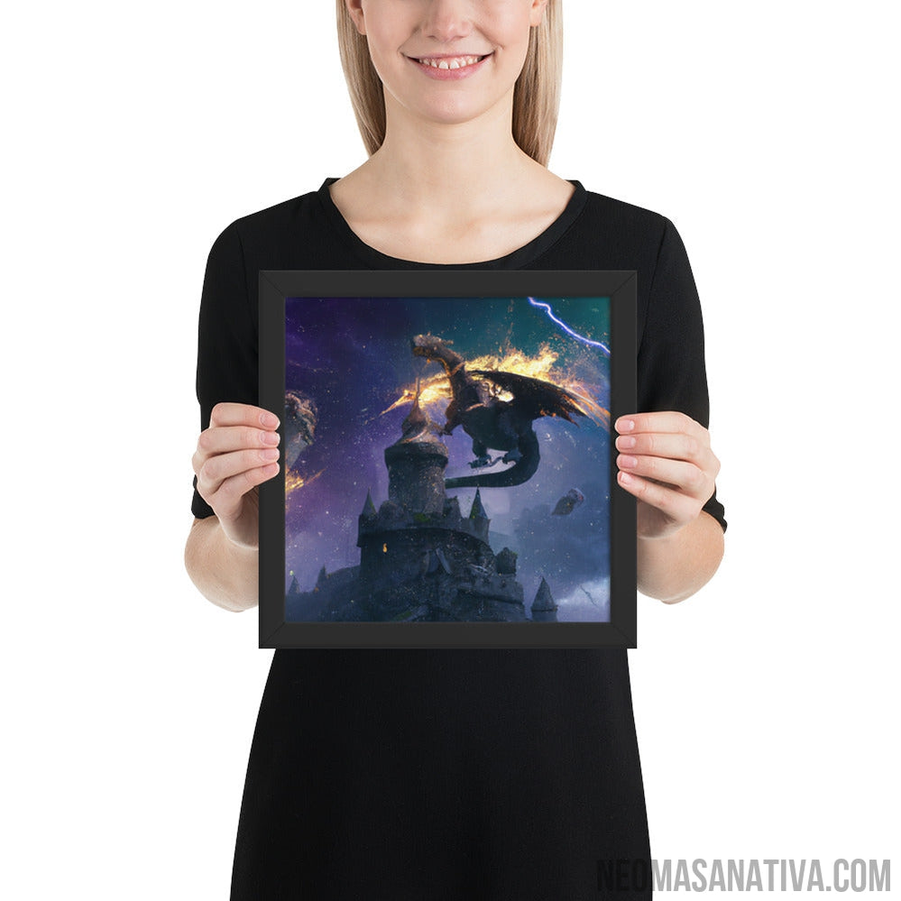 Dragon Guardian Of The Storms Framed Photo Paper Poster