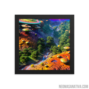 Visions Of The Alien Oasis Framed Photo Paper Poster