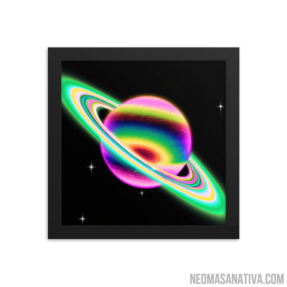 Neapolitan Chromatic Planet Framed Photo Paper Poster