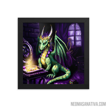 Apprentice Green Dragon's First Hoard Framed Photo Paper Poster