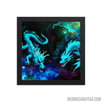 Celestial Dragons in the Fog Framed Photo Paper Poster