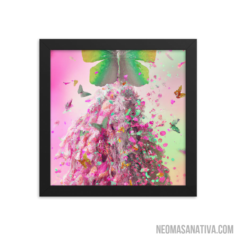 Beautiful Butterfly Transformation Framed Photo Paper Poster