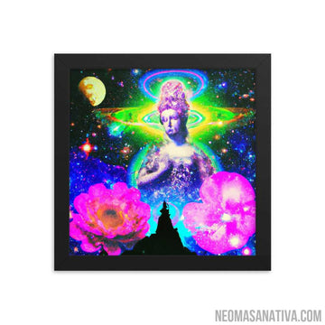 Mystical Guardian Of The Flowers Framed Photo Paper Poster