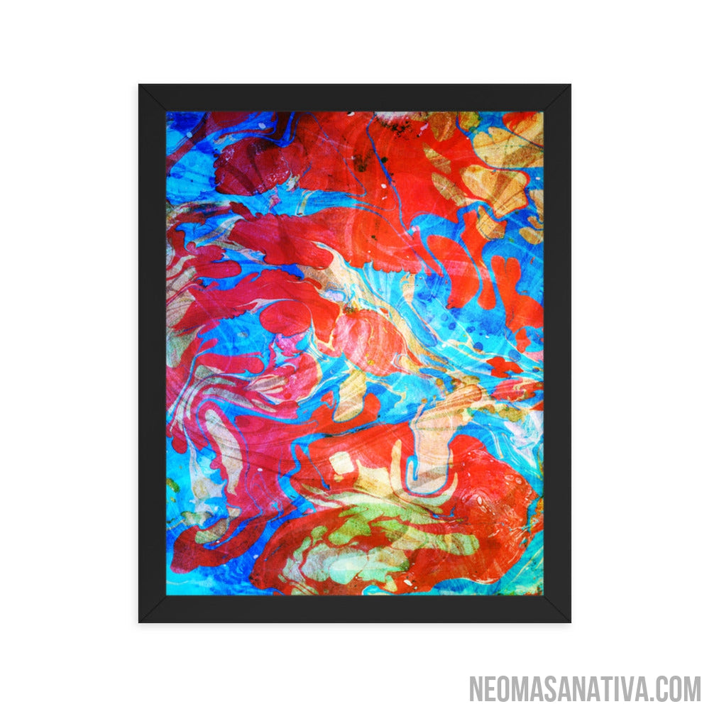 Swimming in the Whirl Framed Photo Paper Poster