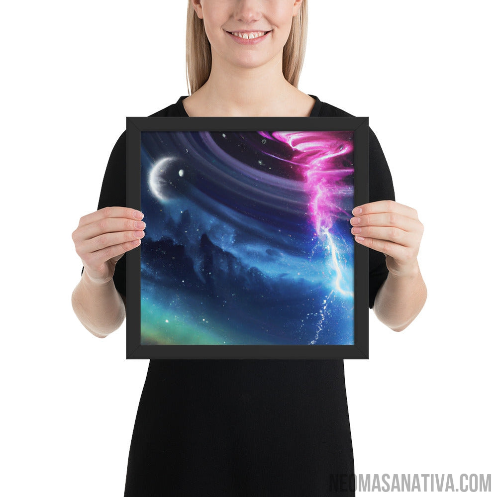 Cosmic Storm Framed Photo Paper Poster