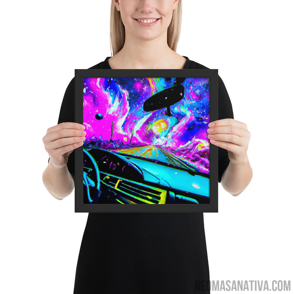 Cruising Down Rainbow Road Framed Photo Paper Poster