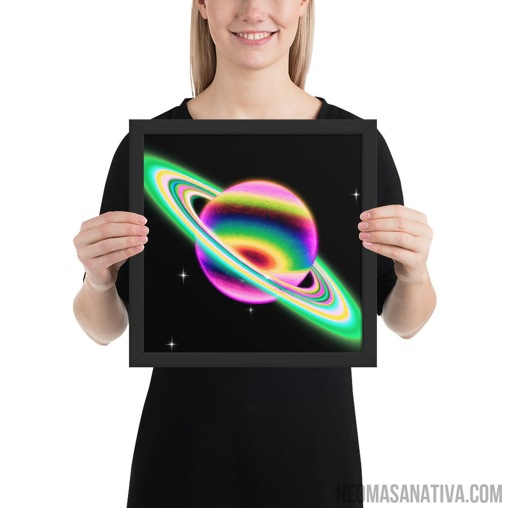 Neapolitan Chromatic Planet Framed Photo Paper Poster