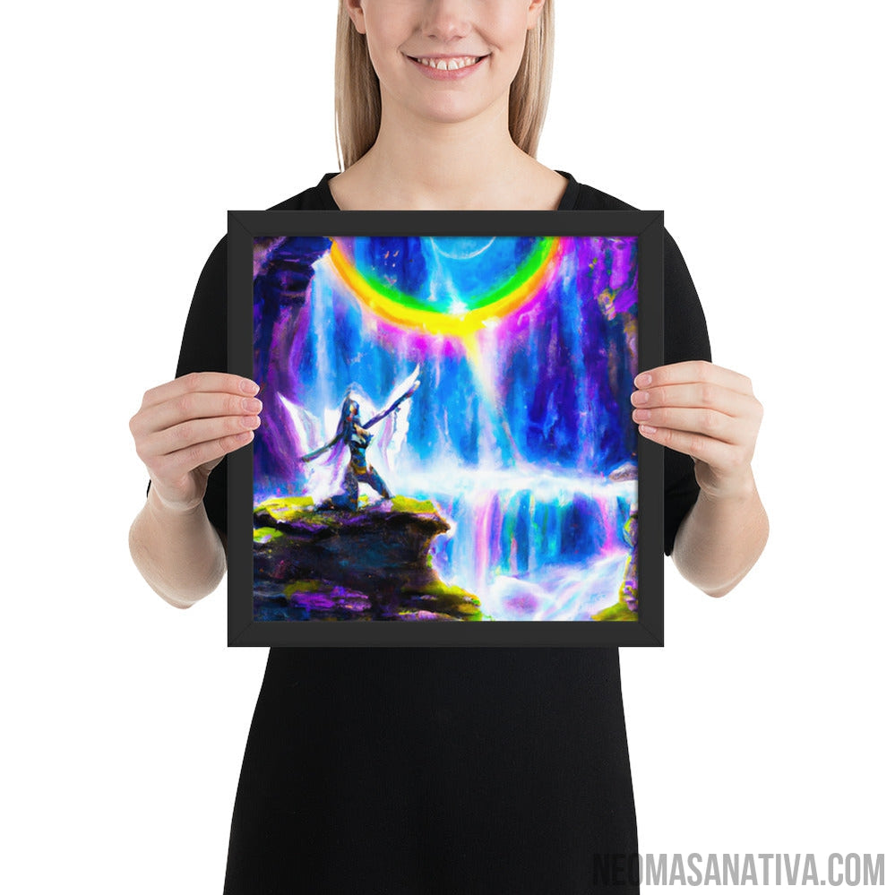 The Enchantress Of The Rainbow Falls Framed Photo Paper Poster