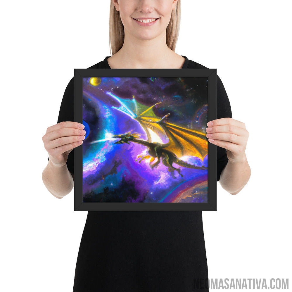 Celestial Fire-Breather Framed Photo Paper Poster