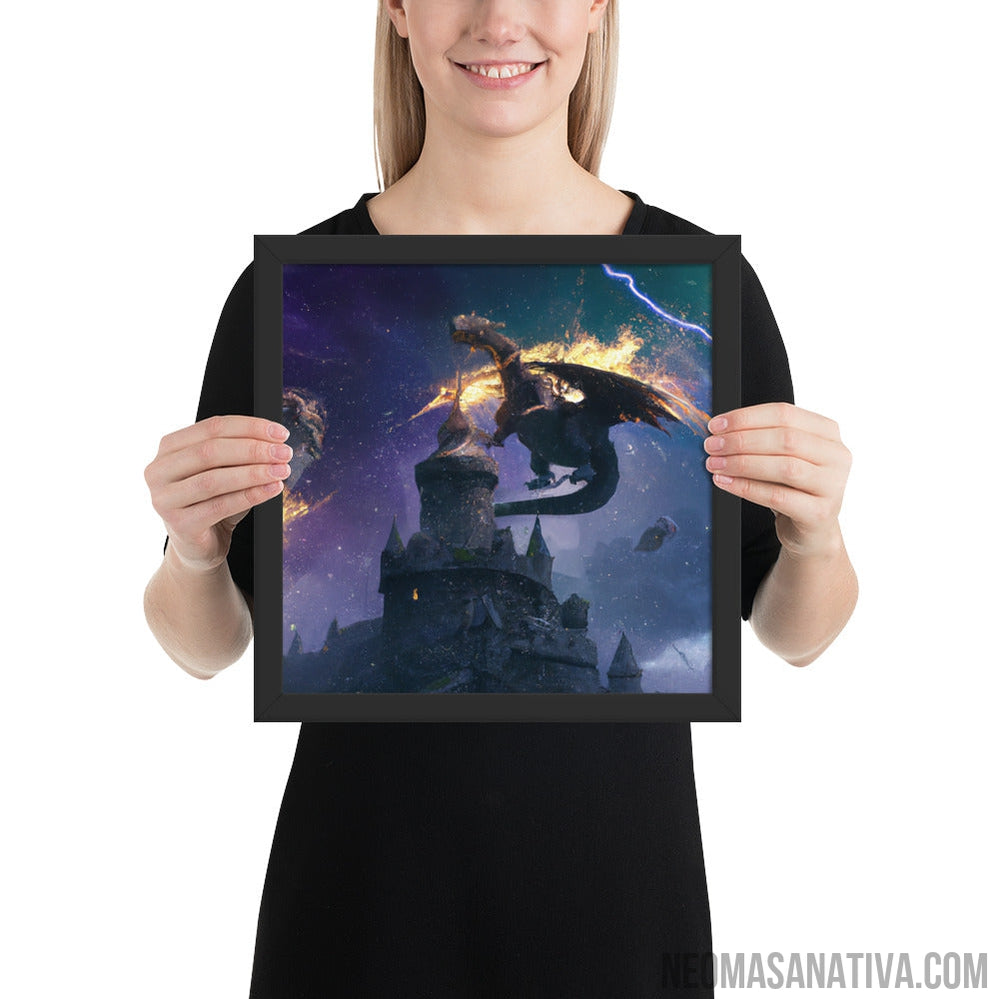 Dragon Guardian Of The Storms Framed Photo Paper Poster