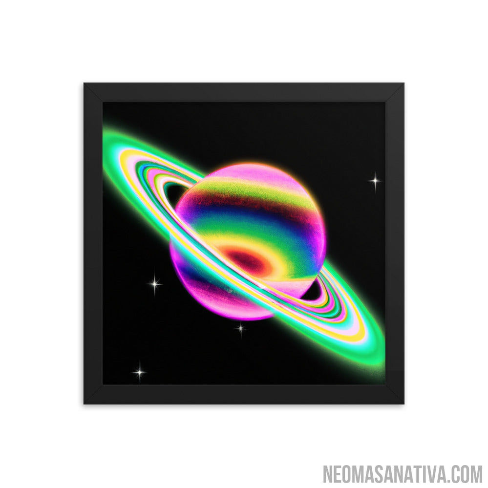 Neapolitan Chromatic Planet Framed Photo Paper Poster
