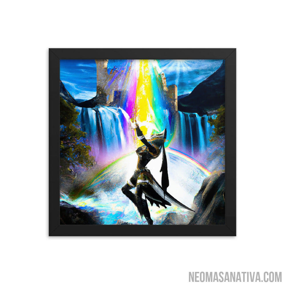 Goddess of the Rainbow Castle Framed Photo Paper Poster