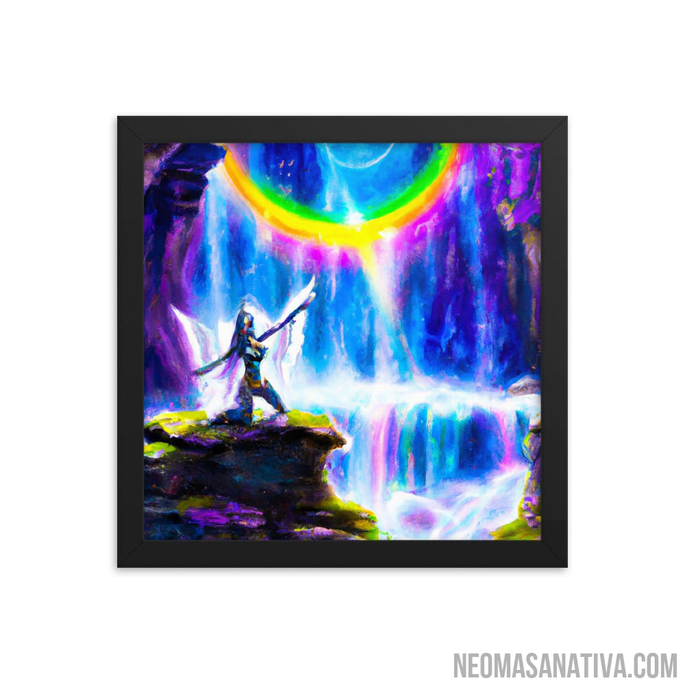 The Enchantress Of The Rainbow Falls Framed Photo Paper Poster