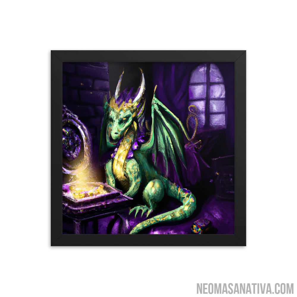 Apprentice Green Dragon's First Hoard Framed Photo Paper Poster