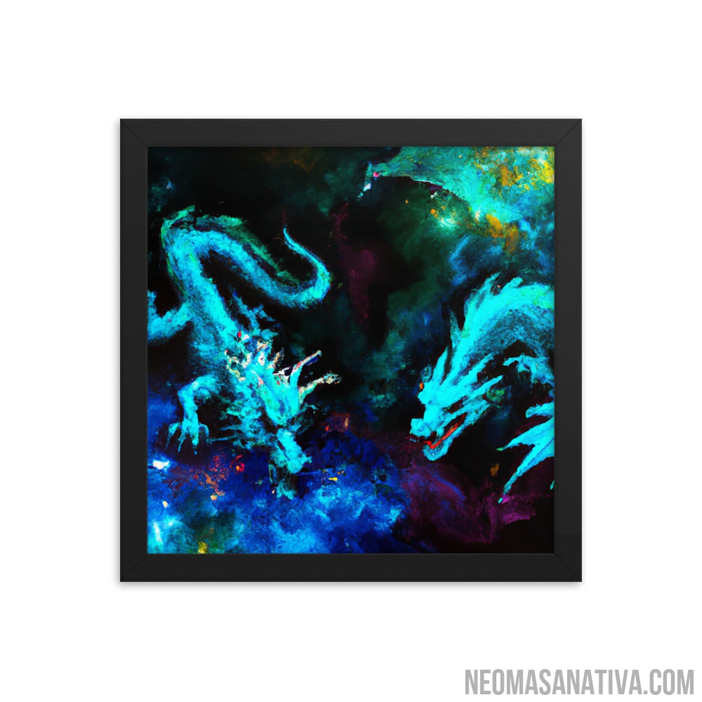 Celestial Dragons in the Fog Framed Photo Paper Poster