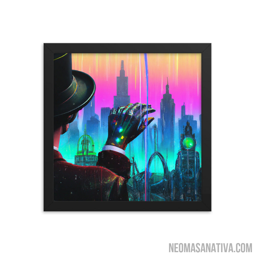 New Age Cyber Dream Hand Framed Photo Paper Poster