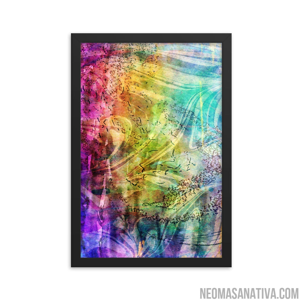 Birds of the Watercolor Sea Framed Photo Paper Poster