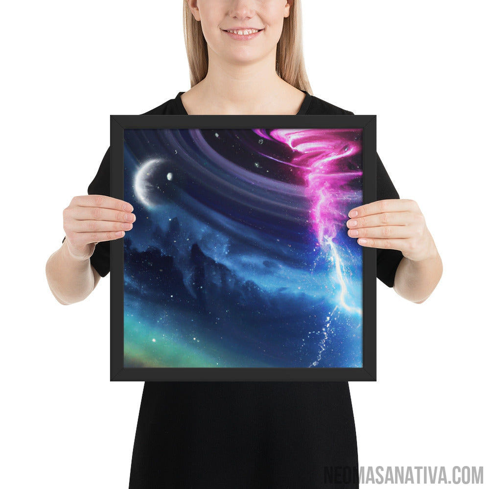 Cosmic Storm Framed Photo Paper Poster