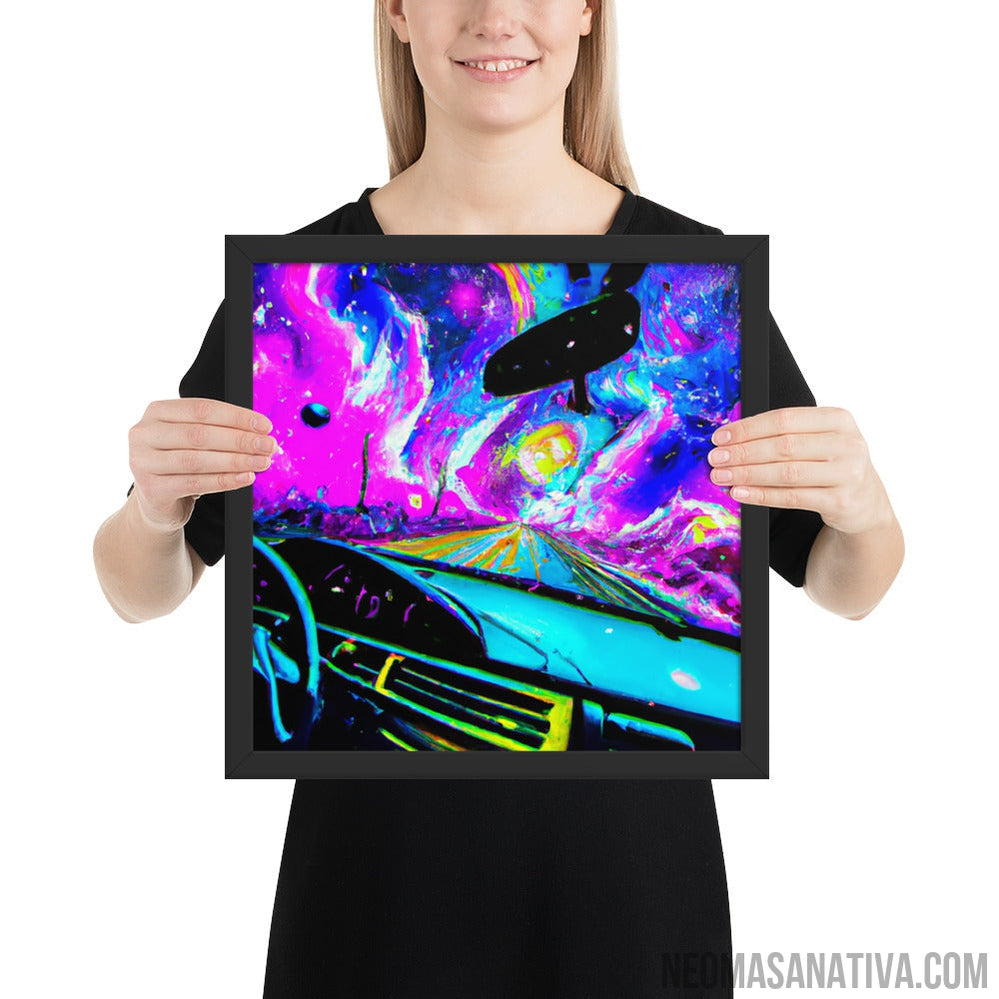 Cruising Down Rainbow Road Framed Photo Paper Poster