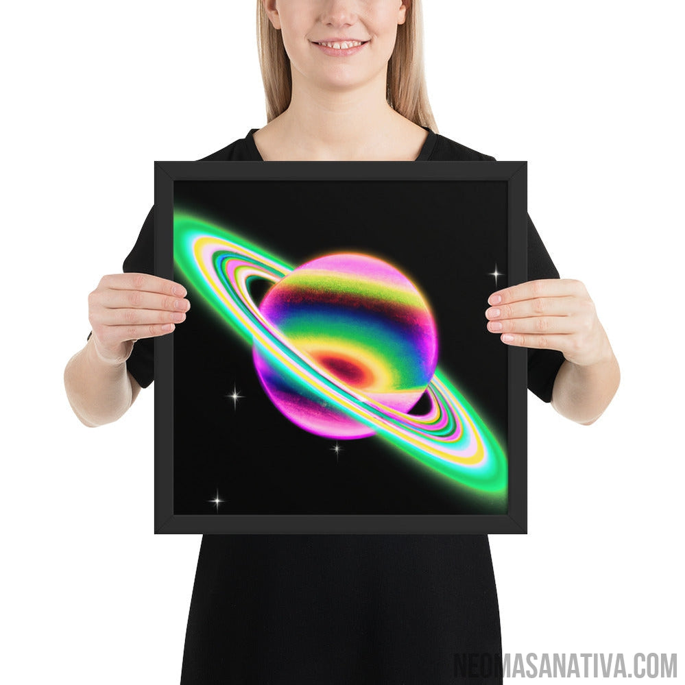Neapolitan Chromatic Planet Framed Photo Paper Poster