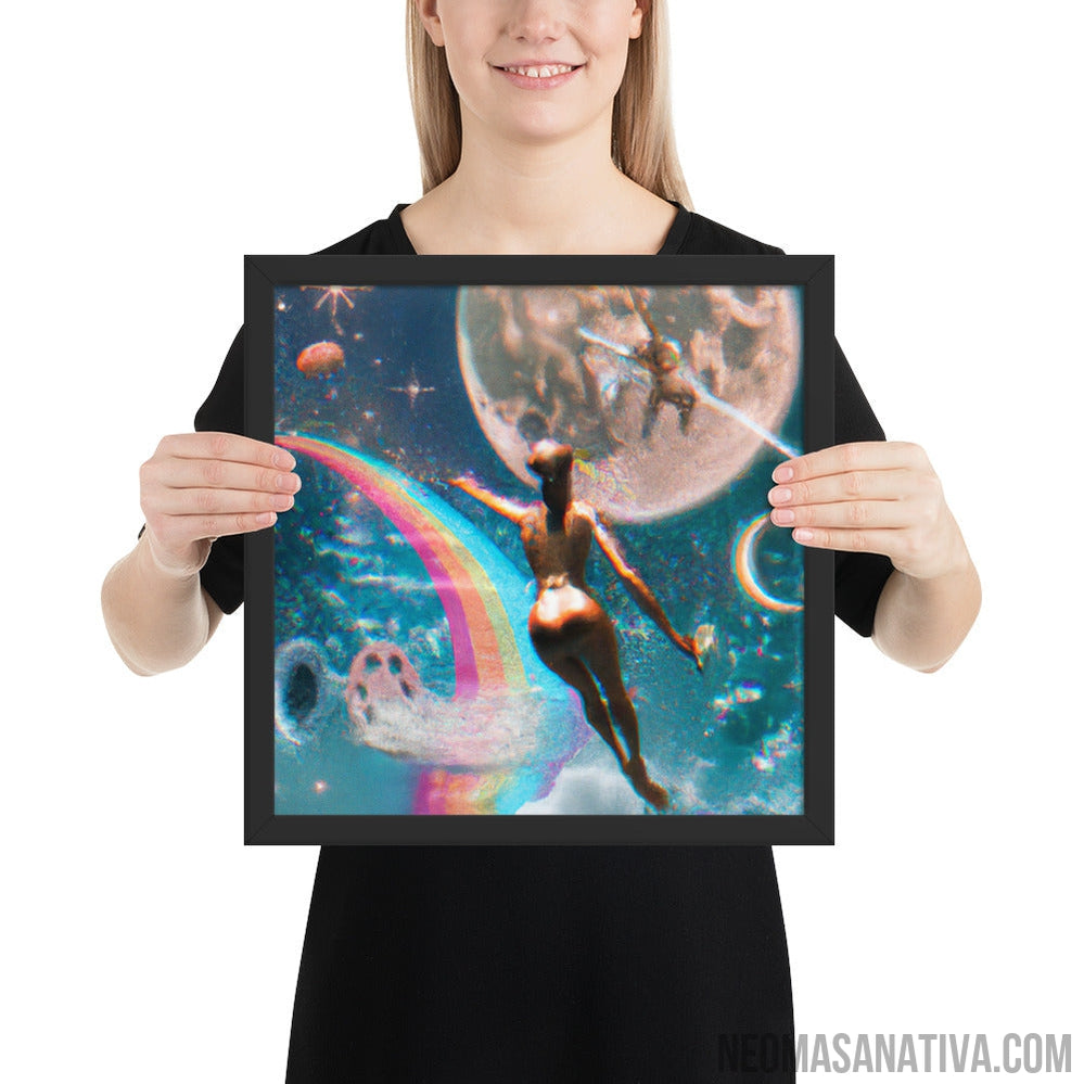 Celestial Rainbow Pool Framed Photo Paper Posterr