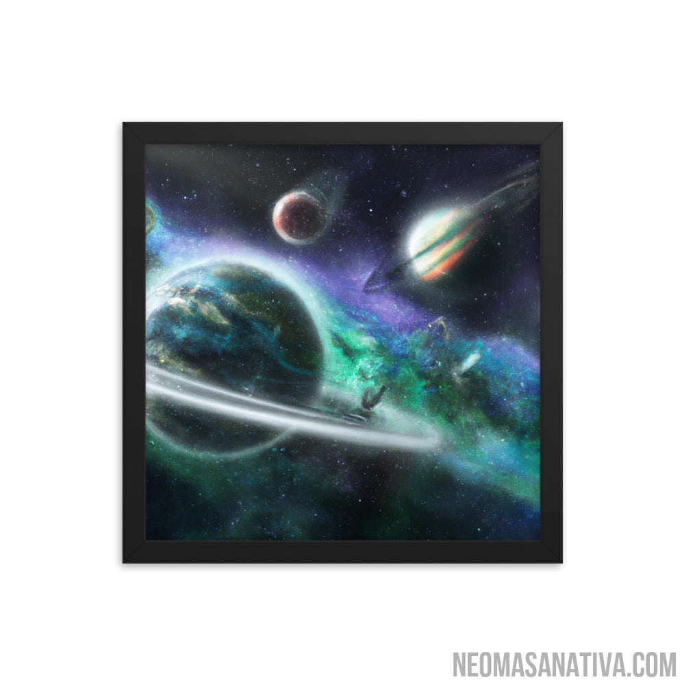 Exo Planet Universe Framed Photo Paper Poster