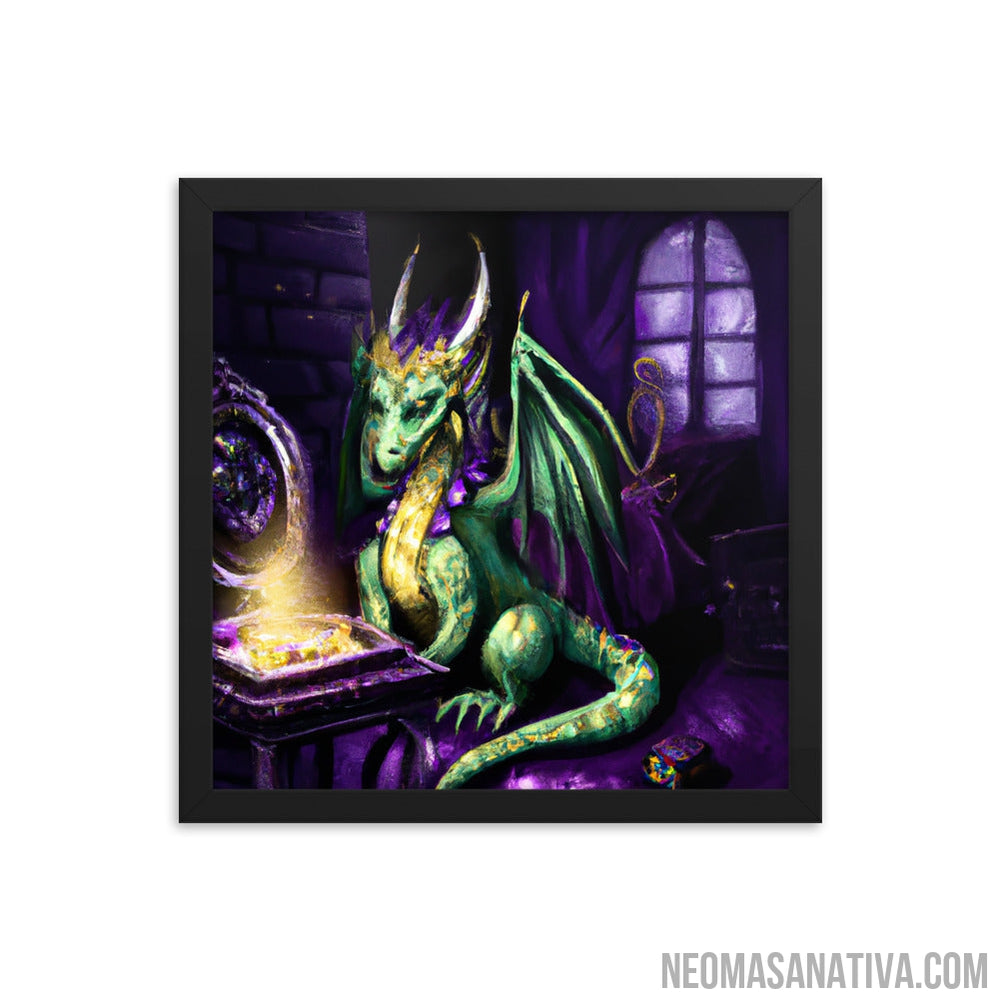 Apprentice Green Dragon's First Hoard Framed Photo Paper Poster