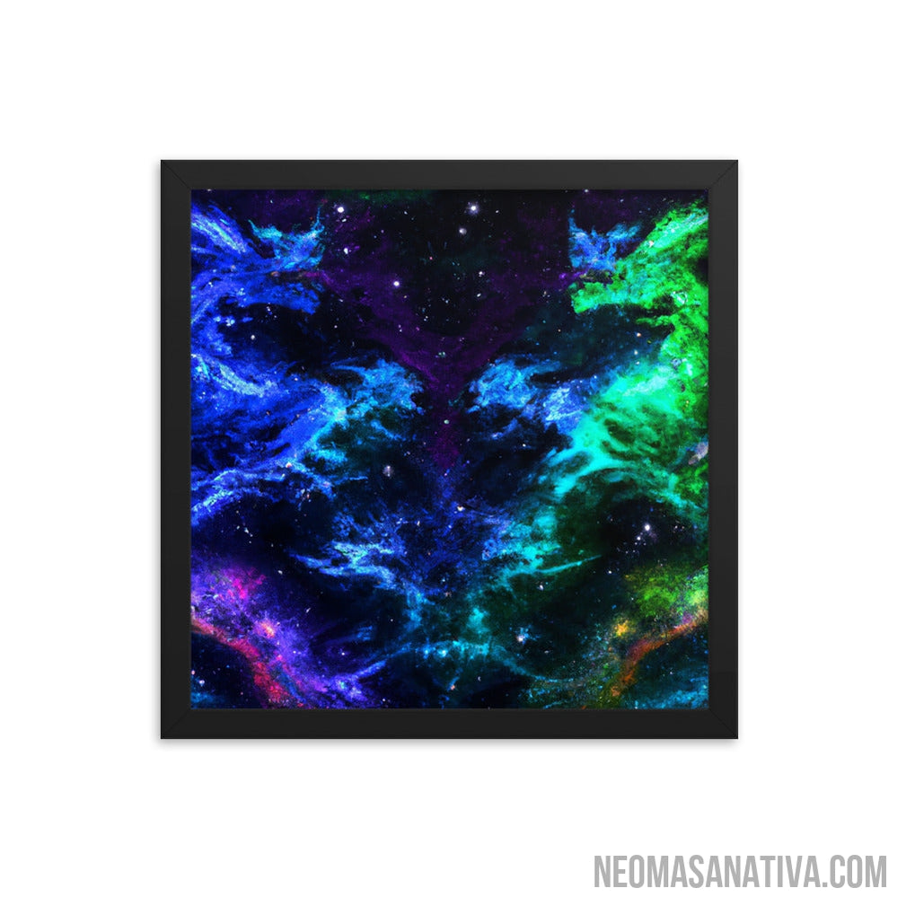 Neon Dragons of the Night Framed Photo Paper Poster