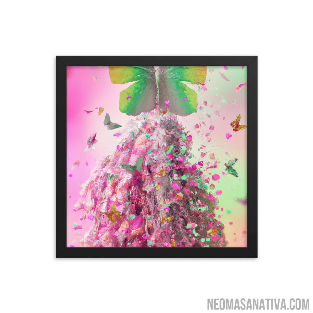 Beautiful Butterfly Transformation Framed Photo Paper Poster