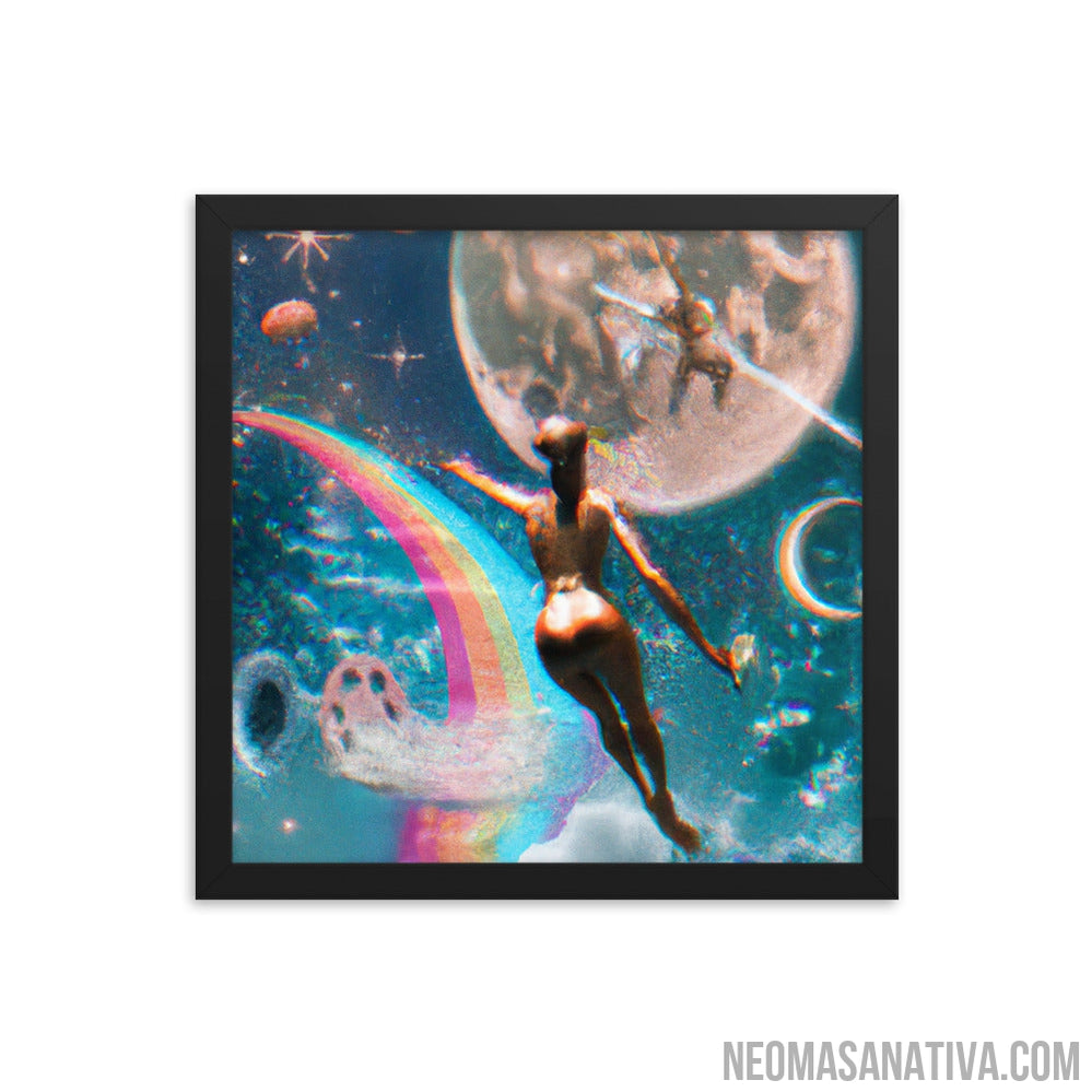 Celestial Rainbow Pool Framed Photo Paper Posterr