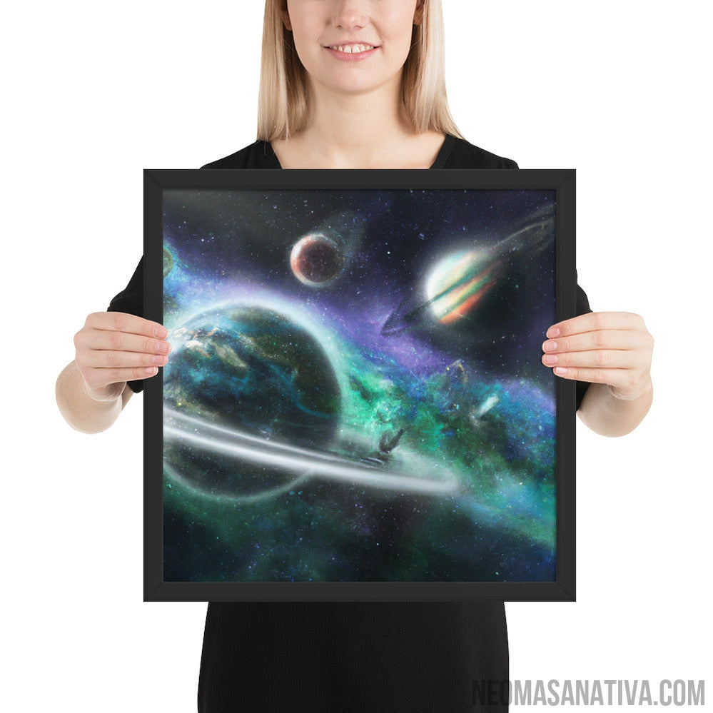 Exo Planet Universe Framed Photo Paper Poster