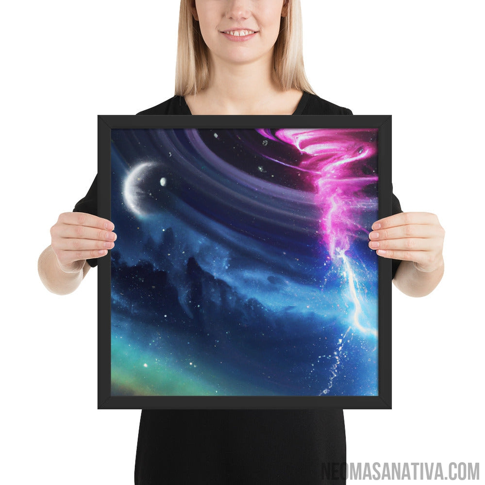 Cosmic Storm Framed Photo Paper Poster