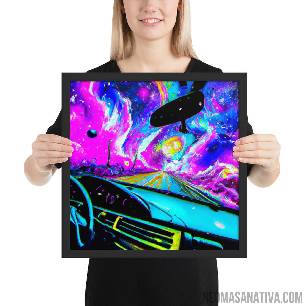Cruising Down Rainbow Road Framed Photo Paper Poster