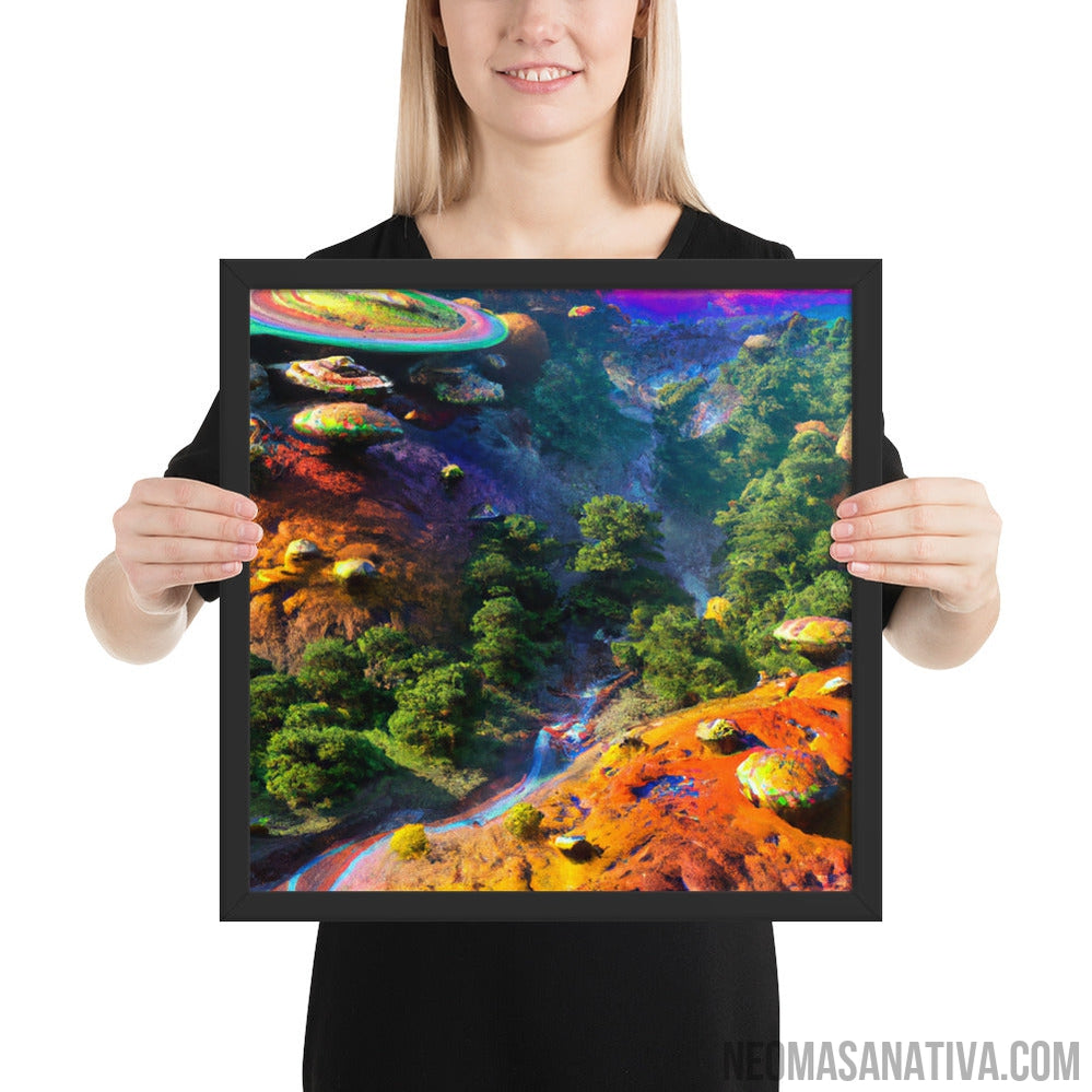 Visions Of The Alien Oasis Framed Photo Paper Poster