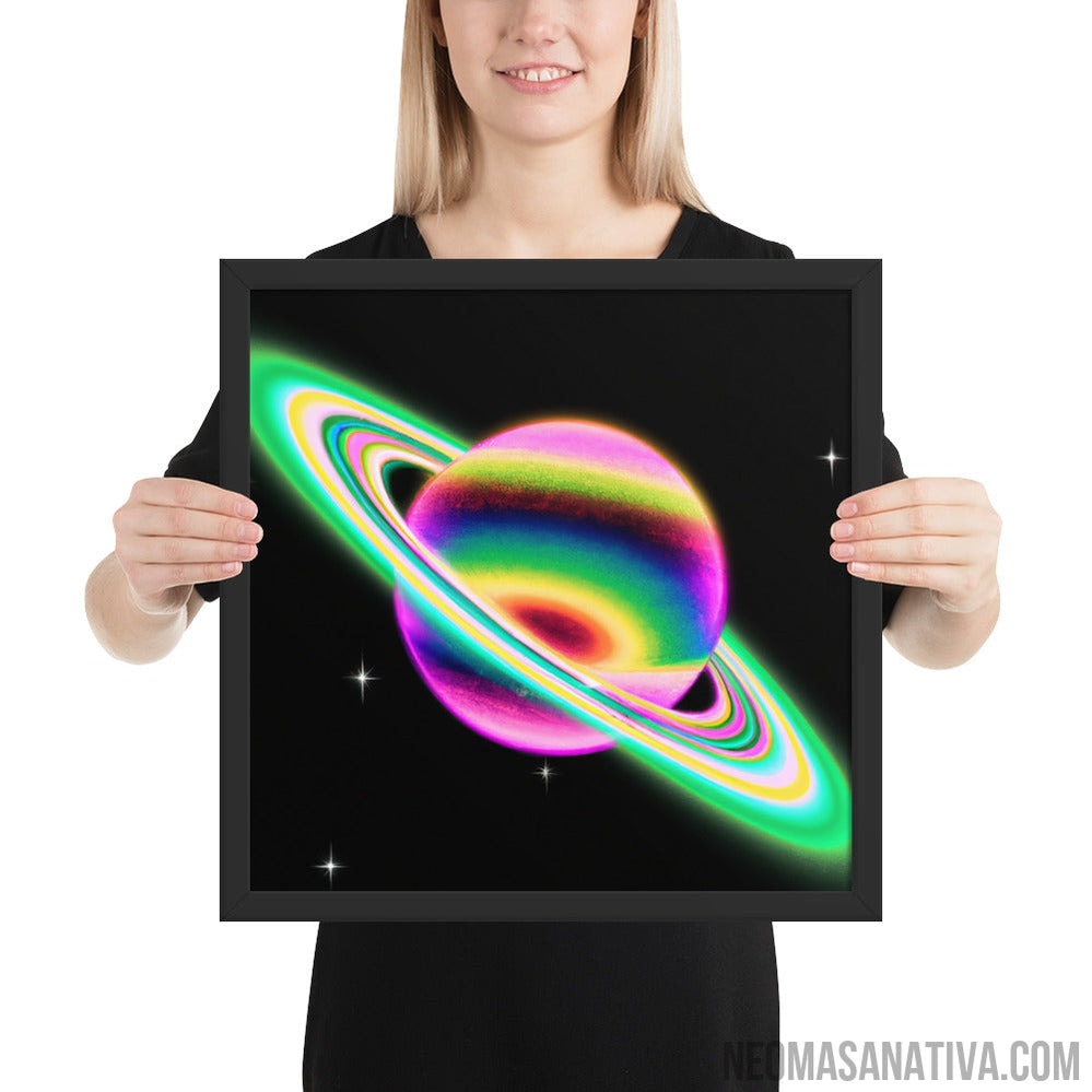 Neapolitan Chromatic Planet Framed Photo Paper Poster