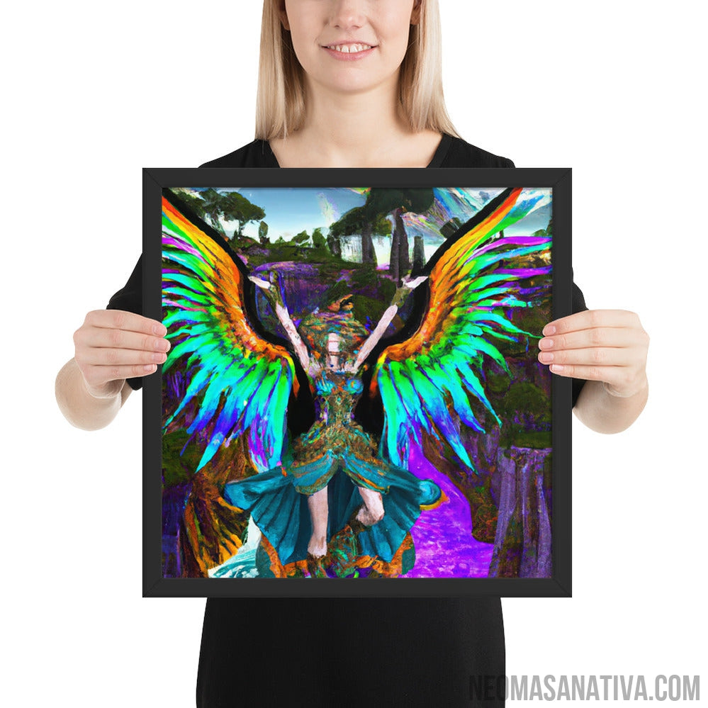 Rainbow Wings Of Wonder Framed Photo Paper Poster
