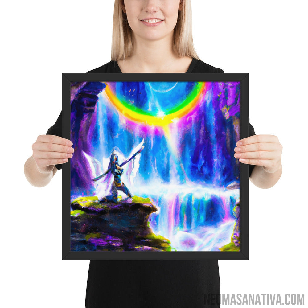 The Enchantress Of The Rainbow Falls Framed Photo Paper Poster