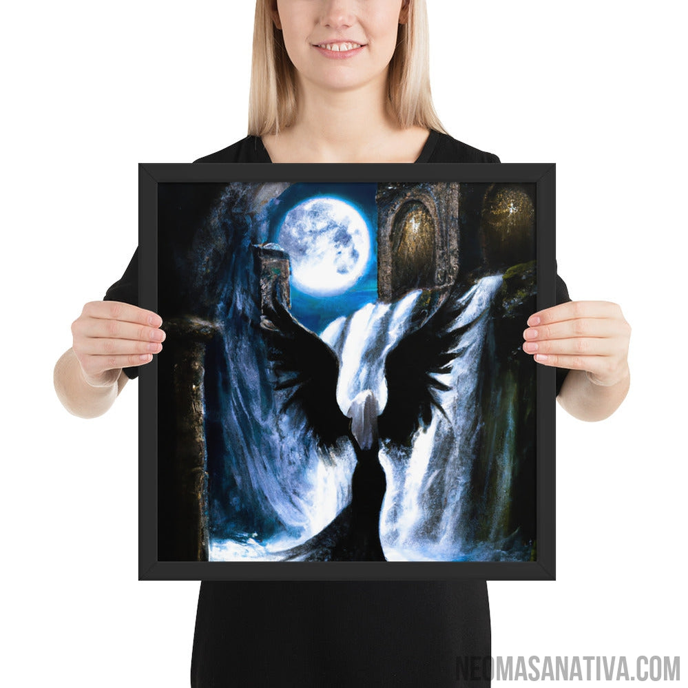 The Dark Angel Of Night Framed Photo Paper Poster