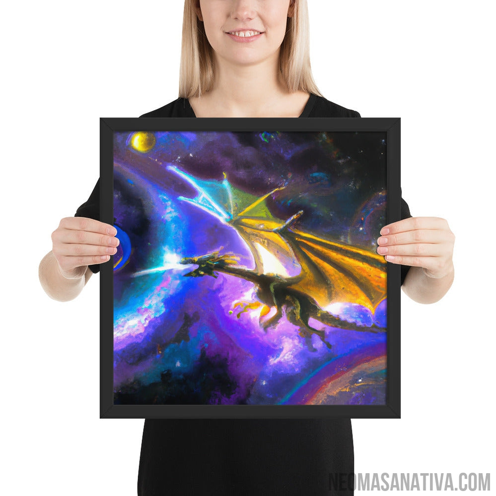 Celestial Fire-Breather Framed Photo Paper Poster