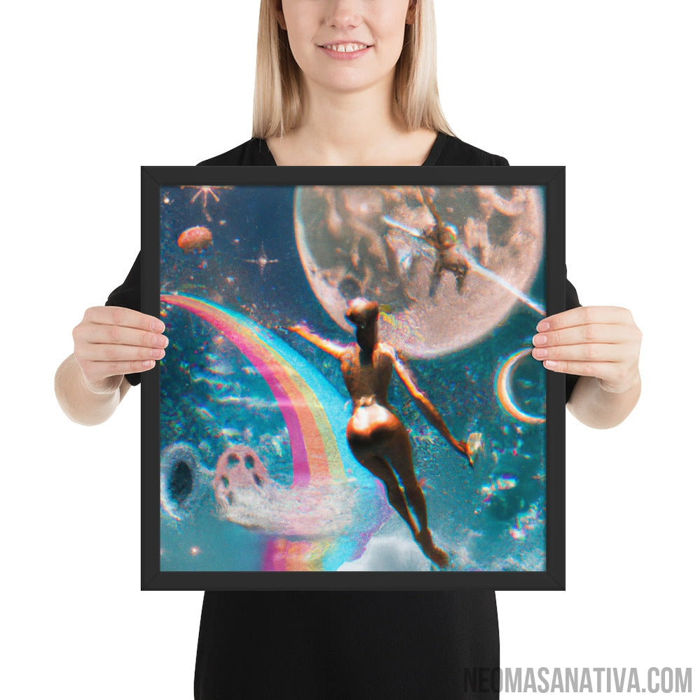 Celestial Rainbow Pool Framed Photo Paper Posterr