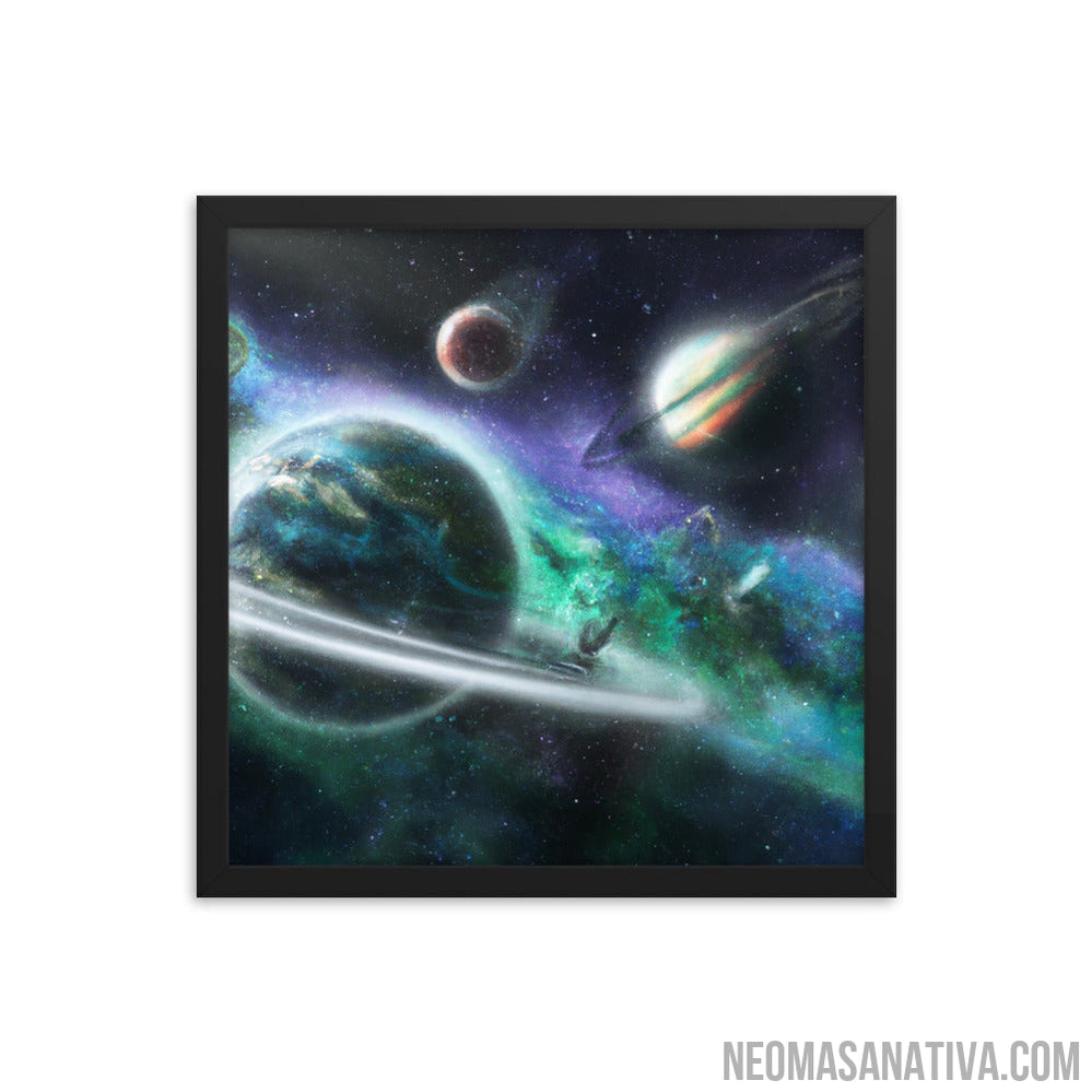 Exo Planet Universe Framed Photo Paper Poster