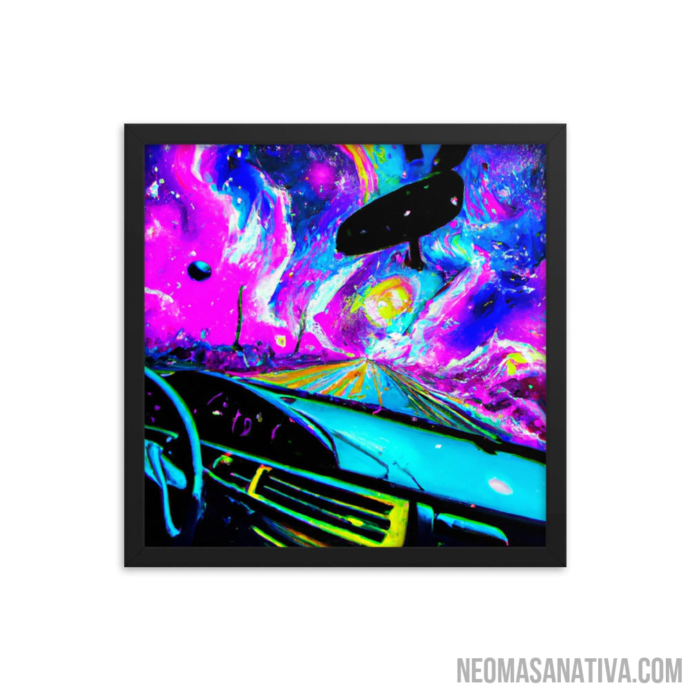 Cruising Down Rainbow Road Framed Photo Paper Poster