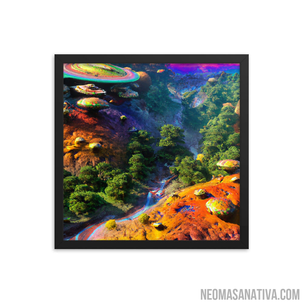 Visions Of The Alien Oasis Framed Photo Paper Poster