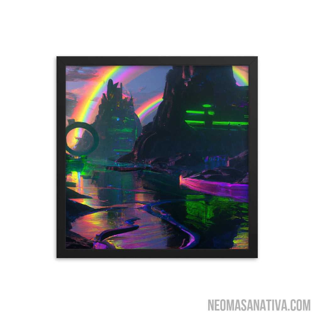 Evening Of The Rainbow Framed Photo Paper Poster