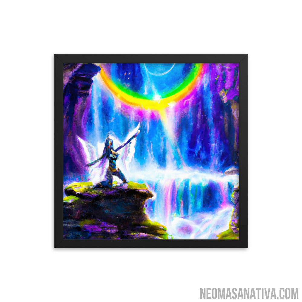 The Enchantress Of The Rainbow Falls Framed Photo Paper Poster