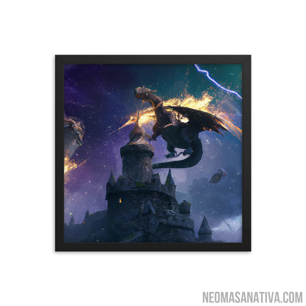 Dragon Guardian Of The Storms Framed Photo Paper Poster